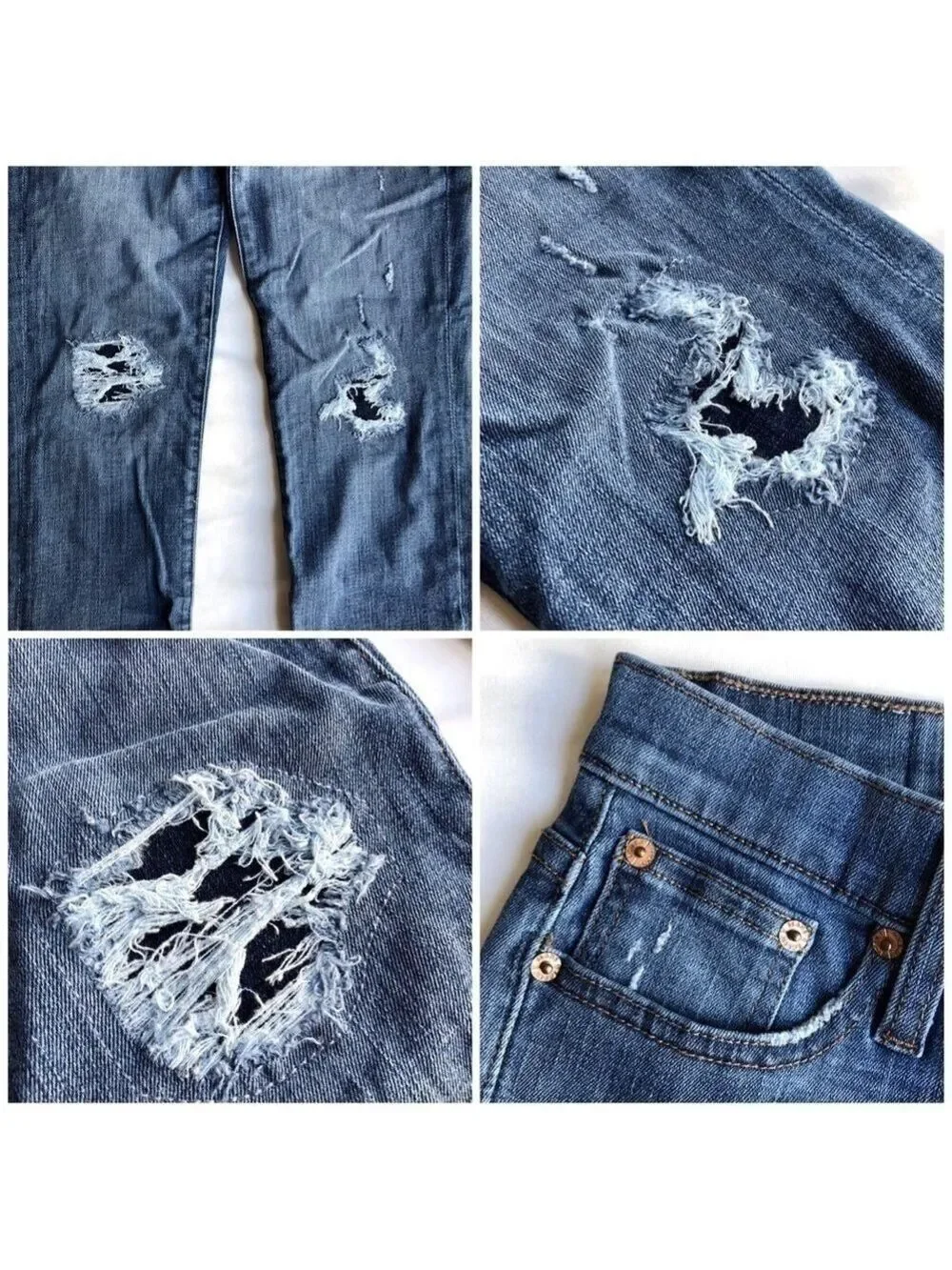 J. Crew High Rise Toothpick Distressed Jeans